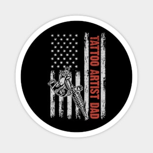 Tattoo Artist Dad American Flag Father's Day 4th Of July Gift Magnet